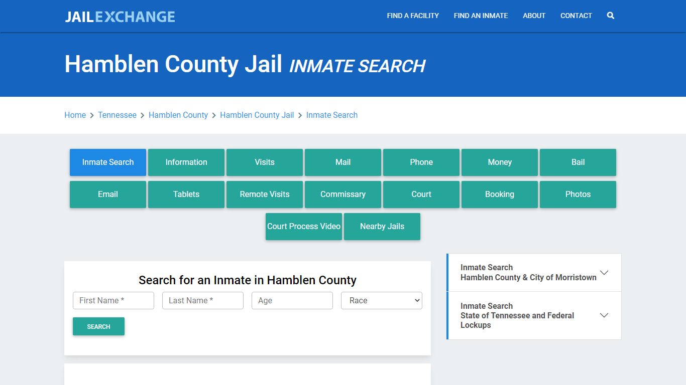 Hamblen County Jail, TN Inmate Search: Roster & Mugshots